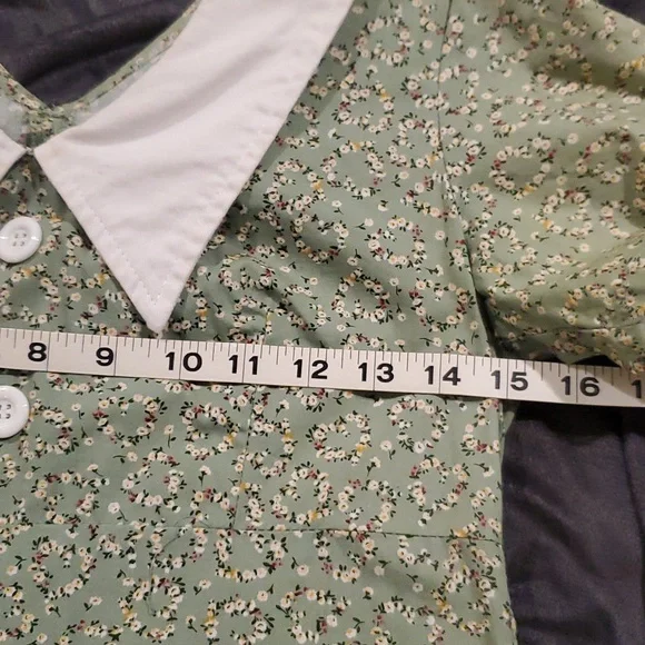 Vintage modcloth Peter pan collar floral dress size s/m - Picture 5 of 8